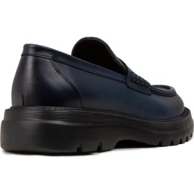 Resim Deery Erkek Mavi Hakiki Deri Loafer Ayakkabı - 02006MMVIE01 