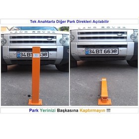 Resim Otopark Direği Kilitli Park Direği 
