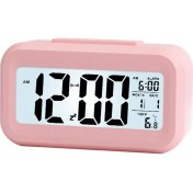 Resim Archive LED Dijital Çalar Saat Erteleme Elektronik Çalar Saat Sıcaklık Nem Göstergesi Masaüstü Saatleri Ev Dekorasyon Pembe (Yurt Dışından) 
