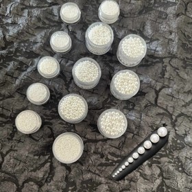 Resim Tırnak İncisi Yüksek Parlaklık İmitasyon İnci 0.8mm 1.0mm 1.2mm 1.5mm 1.8mm 2.0mm 2.5mm 3.0mm 4.0mm 4.5mm 5.0mm Tam Yuvarlak İnciler Model Tamam DIY El Yapımı Tüm İçin Uygun 