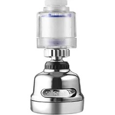 Resim Ozcmax 360 Derece Dönebilen - 3 Fonksiyonlu - Filtreli Oynar Krom Musluk Başlığı 