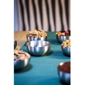Resim 6'lı18/10 Paslanmaz Çelik Çerezlik Seti | Çok Amaçlı Atıştırmalık Sunum Kasesi No.3 | Tatlı Meze Kahvaltılık Sunum Kabı | Ø 10,5 cm | 300 ml 