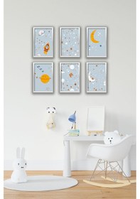 Resim Artavessa 6 Parça Çerçeve Görünümlü Mdf Tablo Seti - 6KIDSARTAVESSA4 