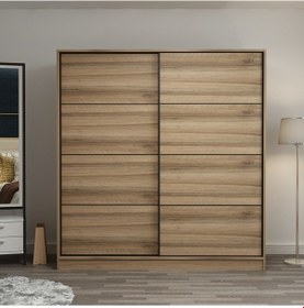 Resim Minar Kale 2 Kapaklı Sürgülü Dolap 180 Cm - Dore 190cm 