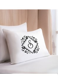 Resim Bk Gift Kişiye Özel Baş Harfli Tasarımlı Pamuklu Yastık Kılıfı-1 50x70cm , Sevgiliye , Ev si, Tasarım Ev Tekstili 