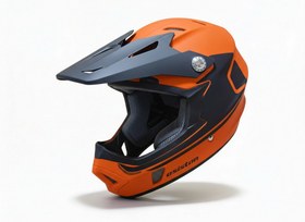 Resim Asistan Full Face Kask Bisiklet Kaskı KS-05 - TURUNCU / M 