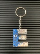 Resim GultekinShop Epoksi Nazar Boncuklu E Harfi Hediyelik Harf Anahtarlık 