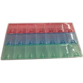 Resim İkisi Birarada 21+1 Bölmeli Yazısız Saklama Kutusu 21cmx12cm 