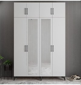 Resim Açelya Portmanto Vestiyer Füme Beyaz M8-160 cm 