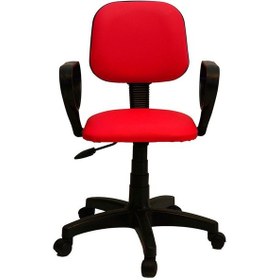 Resim Türksit Kozmo Eko Kollu Çalişma Koltuğu Deri Kirmizi 