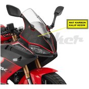 Resim Qjmotor Rks Srk125r Ön Çamurluk Ve Ön Kafa Takım Mat Karbon Sticker Kaplama Etiket Modeli 