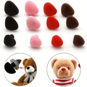 Resim 20 Adet/Paket Üçgen Burunlar Kadife Burun Bebek El İşi Düğme Ayı Peluş Hayvan Güvenlik Burun Aksesuarları Rondelalı 