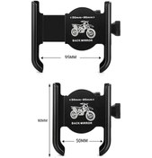 Resim Novahub Motosiklet Bisiklet Telefon Tutucu, Direksiyon Bağlantılı Siyah 