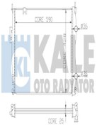 Resim KALE 342055 Su Radyatoru Brazing (NİSSAN: QASHQAİ QASHQAİ 2 1.6 2.0 07- (AT) (AC/NAC) (WF433666) 