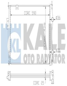 Resim KALE 342055 Su Radyatoru Brazing (NİSSAN: QASHQAİ QASHQAİ 2 1.6 2.0 07- (AT) (AC/NAC) (WF433666) 