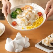 Resim Sevimli Kedi Şeklinde Sushi & Püre Patates Kalıbı - Gıda Güvenli Plastik, Mutfak ve Yemek Odası İçin Mükemmel 