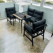 Resim Modern Style Home Lüx Bahçe Balkon Mobilyası , Koltuk Takımı , Cafe 2-1-1 Masalı Takım 