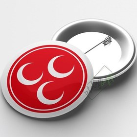 Resim MHP İğneli Buton Rozet 58mm 100 adet Çok Renkli 