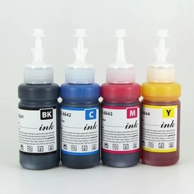 Resim Epson T664 L565 ile uyumlu 4 Renk Kaliteli Mürekkep Seti 4 x 70 ml 