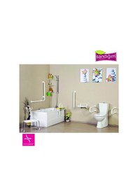 Resim Primanova Engelli Klozet Yanı Tutamak Katlanabilir Beyaz M-Kv09 