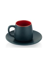 Resim Aurora 6 Kişilik Kahve Fincan Takımı Porselen Çift Renk Tarz Arayanlara 