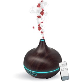 Resim ACL Aroma Difüzörü Buhar Ultrasonik 7 Renk Led Işıklı Aromatik Oda Kokusu Hava Nemlendirici 550 Ml 