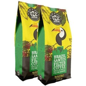 Resim Oze Brazil Santos Filtre Kahve 2'li 250G French Press 