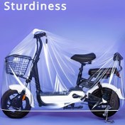 Resim Elektrikli Bisikletler & Scooterlar için Ağır Hizmet Tipi Şeffaf Motosiklet Yağmurluk - Toz Geçirmez Rüzgarlık Koruyucu 