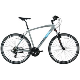 Resim Bisan Trx 8100 Cıty Erkek Şehir Bisikleti 52cm V 28 Jant 21 Vites Açık Metal Gri Yeşil Beyaz - 28 