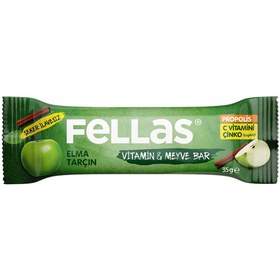 Resim Fellas vitamin & meyve bar - elmalı ve tarçınlı 35g 