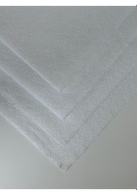 Resim Beyaz Renk Metrelik Ince Keçe Kumaş Keçe 1 Mm Aktivite Keçesi Renkli Keçe 1 Metre 100 Cm X 100 Cm 