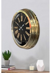 Resim 40 Cm Metal Gold Roma Rakamlı Duvar Saati Diğer 