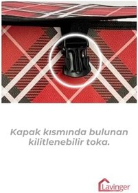 Resim Geniş ve Kullanışlı Pazar Arabası Çantası – Tela Kumaş, 42 L Kapasiteli 