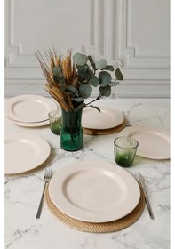 Resim Keramika Krem Assos Servis Tabağı 28 Cm 6 Adet 030 Krem 