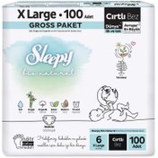 Resim Nessiworld Sleepy Bio Natural Baby Diaper Gross Package 6 Size 100 Pieces 