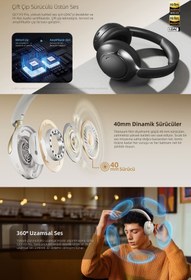 Resim Qcy H3 Pro Hybrid ANC Kulak Üstü Bluetooth Kulaklık 