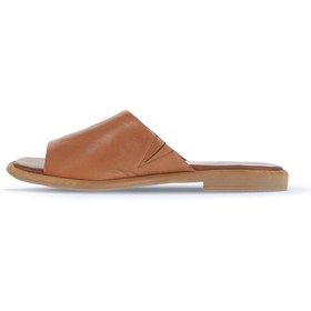 Resim Bueno Shoes Taba Koyu Deri Kadın Düz Terlik 01wa3602 