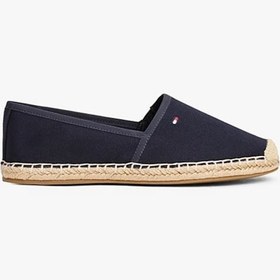Resim Tommy Hilfiger Kadın Th Bayrak Nakışlık Canvas Espadrille Loafer Ayakkabı - Lacivert Space Blue 