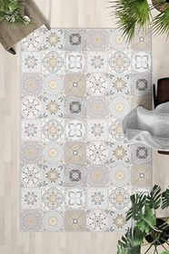 Resim Monnhein Yıkanabilir Halı ve Yolluk - Kaymaz Tabanlı Salon Halısı, Mutfak Halısı, Modern Dijital Baskı Tasarım (0371) 