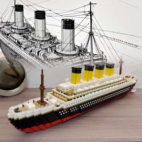 Resim Yüksek Zorlukta Meydan Okuma 3800+ Adet Mikro Parçacık Yapı Blokları Titanik Büyük Gemi Modeli Romantik Fantazi Montaj Sevgililer Günü Çift Doğum Günü Oyuncak Hediyesi 