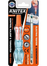 Resim 2in1 Düz - Yıldız Çıkar Tak Kontrol Kalemi - Tornavida 100-500v 5306 