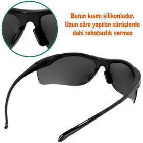 Resim NZB Bisiklet Güneş Gözlüğü Koruyucu Bisikletçi Gözlük Siyah 