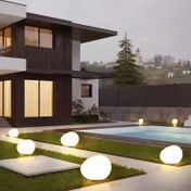 Resim [Hızlı Geliş] Güneş Enerjili Çakıl Bahçe Işığı - Veranda & Çim Dekoru için Sıcak Parıltılı LED, Yüksek Kaliteli Dış Mekan Aydınlatması 