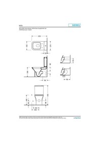 Resim Serel Nita Köşeli Duvara Sıfır Klozet + Rezervuar + İç Takım + Zenith Slim Yavaş Kapanan Kapak 4'lü Set Beyaz 