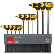 Resim CETA FORM 10 Parça T Saplı Allen Anahtar Takımı - Sae (METAL STAND İLE) 