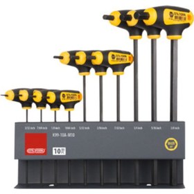 Resim CETA FORM 10 Parça T Saplı Allen Anahtar Takımı - Sae (METAL STAND İLE) 