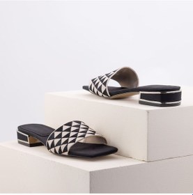 Resim Simon Açık Kare Burun 2cm Topuklu Terlik 001 