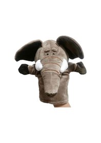 Resim Ağızı Hareket Eden El Kuklası Peluş Oyuncak Çok Renkli 