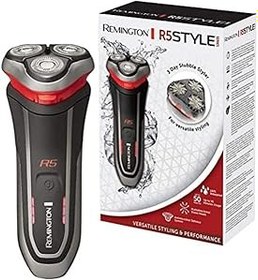 Resim Remington Series Döner Bıcaklı Elektrikli Traş Makinesi, Islak ve Kuru Tıraş Bıçağı, Hızlı Şarj, Kablosuz Kullanım, Konforlu Detay Düzeltici ve Uzun Saç Düzeltici, 3 Günlük Sakal Eki R5000 