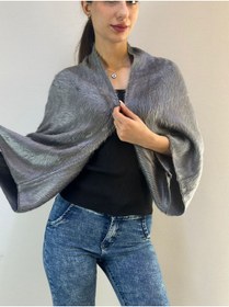 Resim Gönülden Tasarım Yumuşak Angora Bolero Kadın Şal 